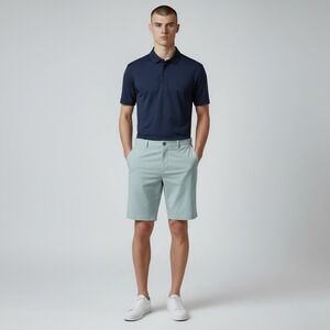 Travis Mathew Shorts Sz 40‎ Green Chino Lightweight Golf Stretch Performance